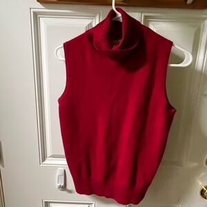 Lord & Taylor cashmere Red Turtleneck Sweater top